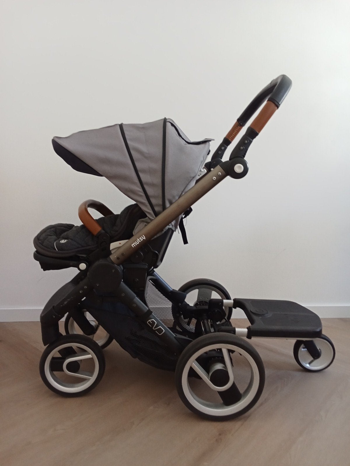 Mutsy Evo Duo Kinderwagen Complete Set, Gebruikt, Ophalen of Verzenden, Duowagen, Combiwagen