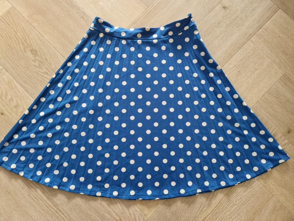 Vrolijk blauw polka dot rokje king louie maat s, Blauw, Ophalen of Verzenden, Zo goed als nieuw, King Louie