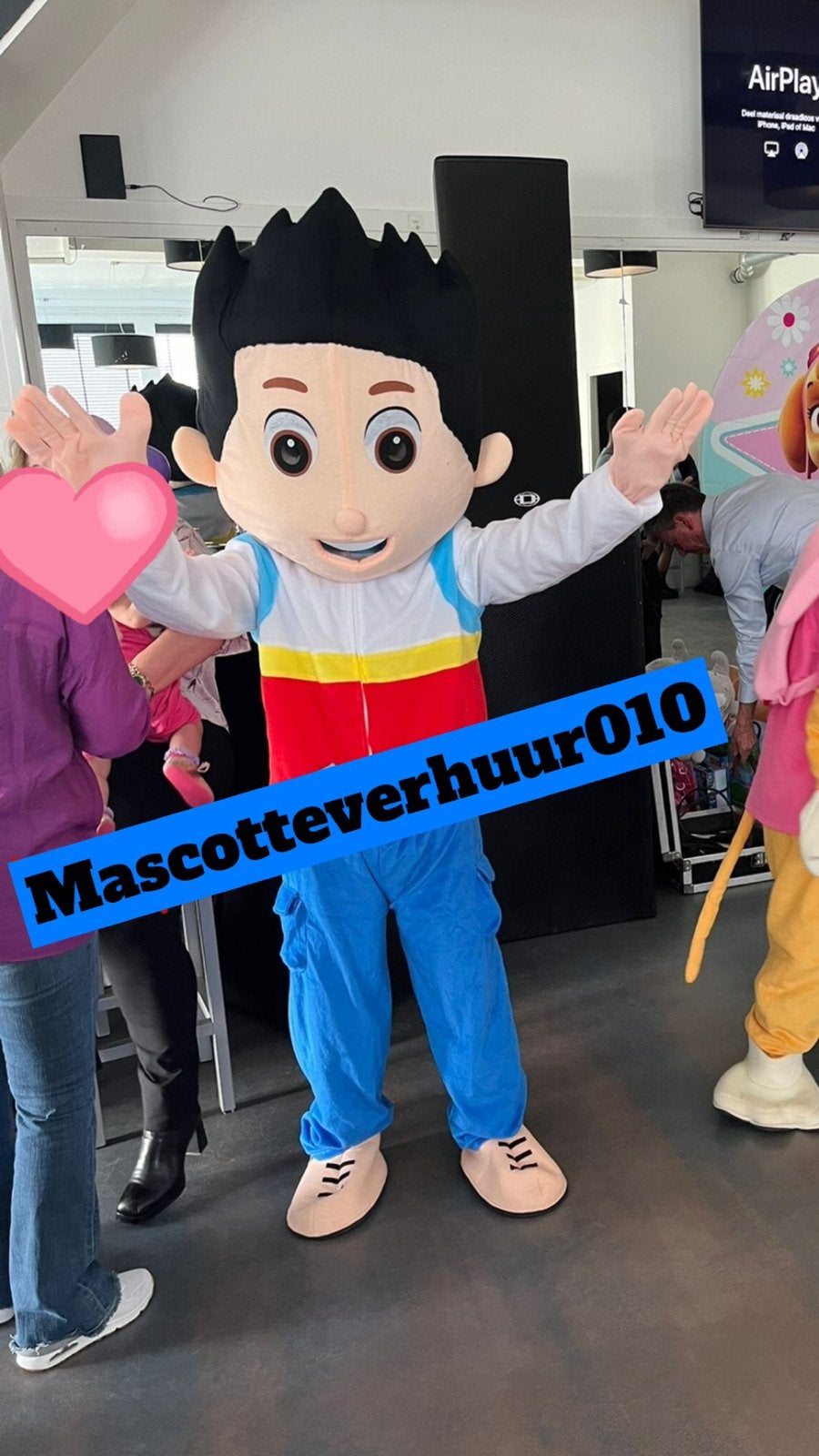 Paw Patrol Ryder mascotte te huur, Ophalen, Zo goed als nieuw, Verjaardag