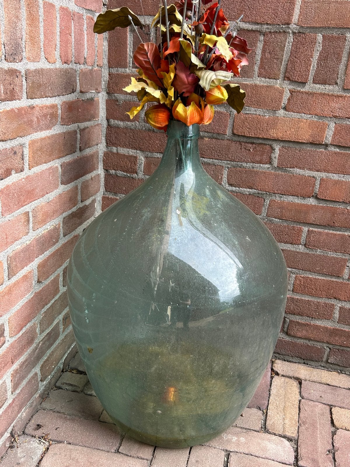 Grote glazen fles / vaas - decoratief, Ophalen