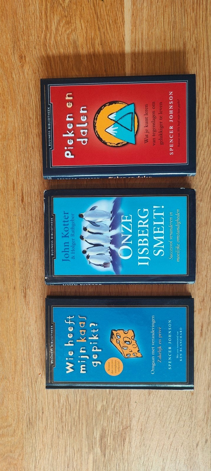 Onze ijsberg smelt (set van 3), Ophalen of Verzenden, Zo goed als nieuw, Management, Spencer Johnson, John Kotter, Holger Rathgeber