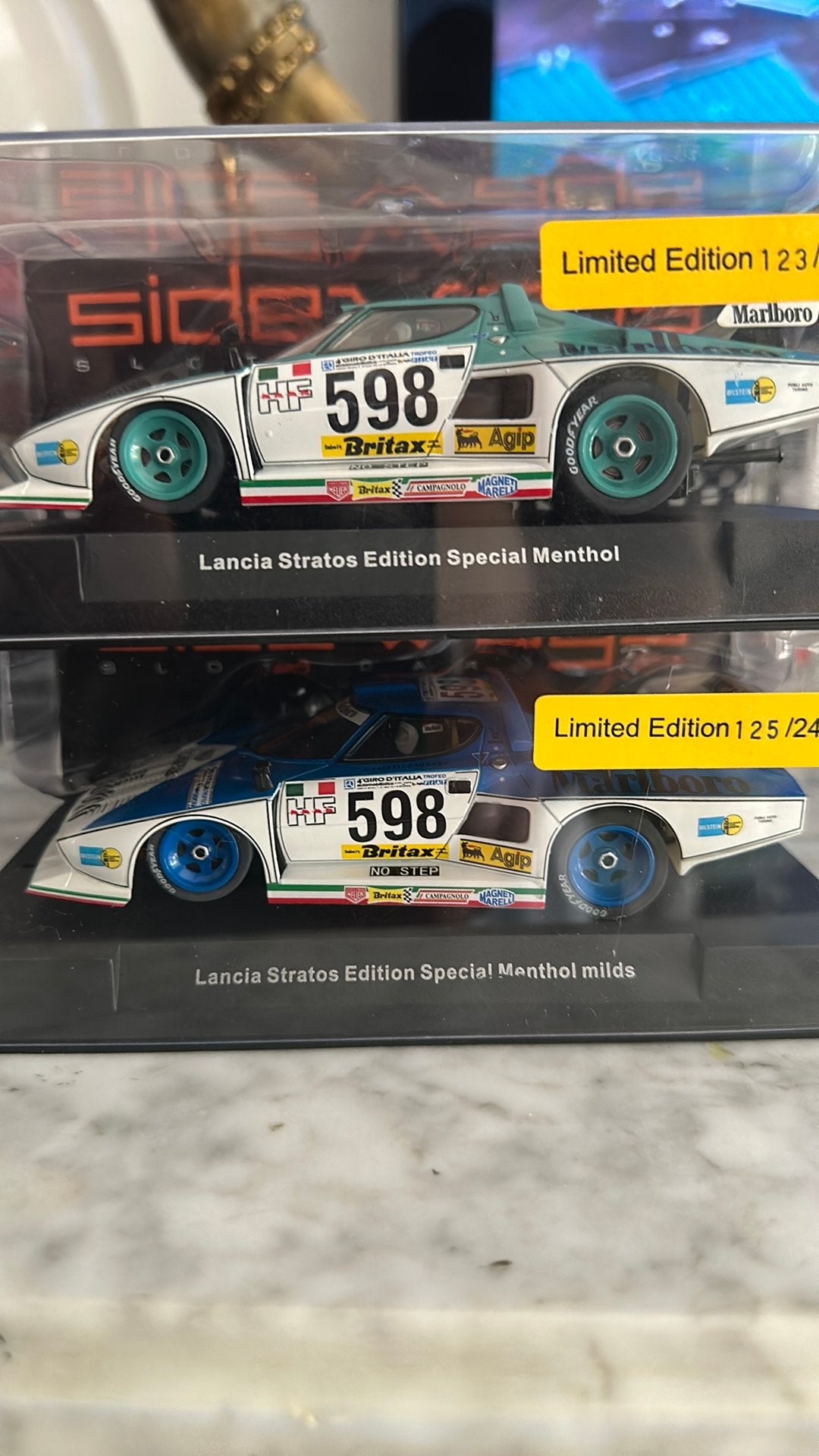 Racer sideways limited lancia stratos 2 stuks, Ophalen of Verzenden, Nieuw, Elektrisch, Overige merken