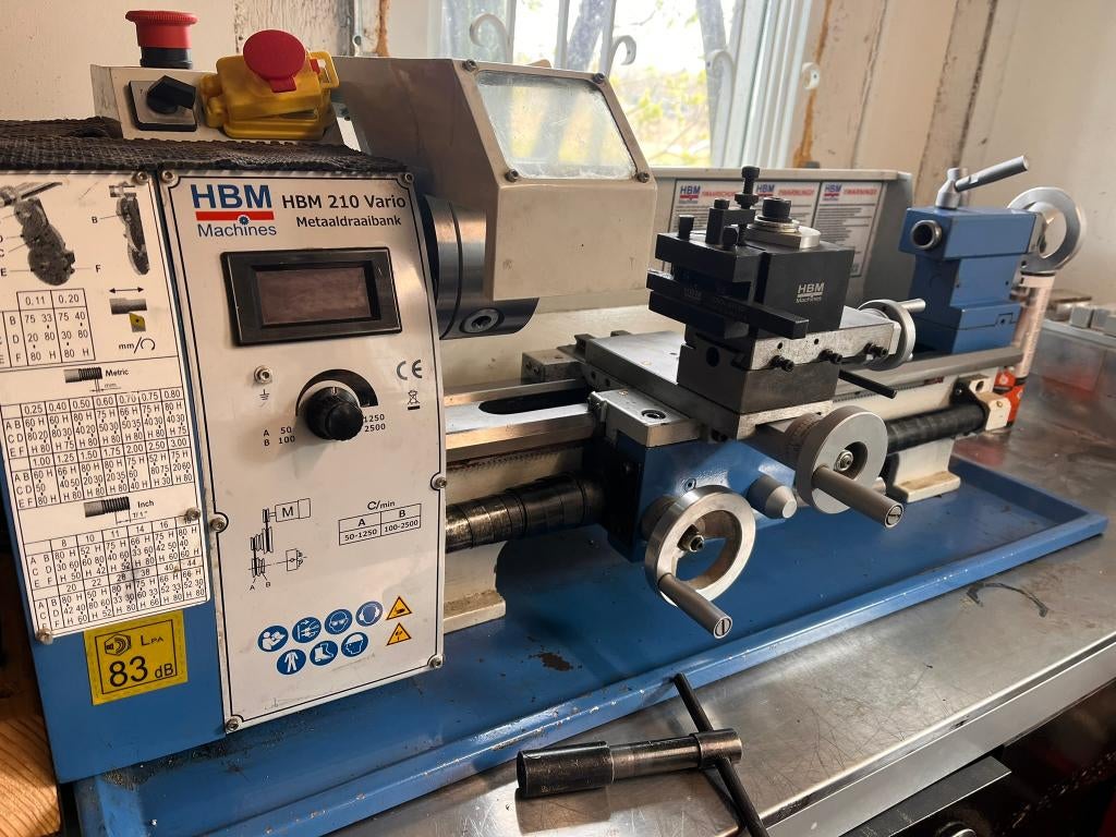 Metaaldraaibank HBM 210 Vario 400mm – compleet, werkend, Ophalen, Gebruikt, Metaaldraaibank, Minder dan 500 mm