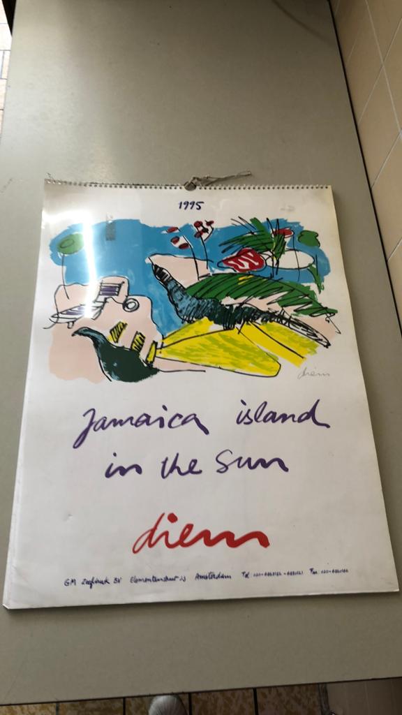 Peter Diem kalender “Jamaica island in the sun” 1995, Antiek en Kunst, Ophalen