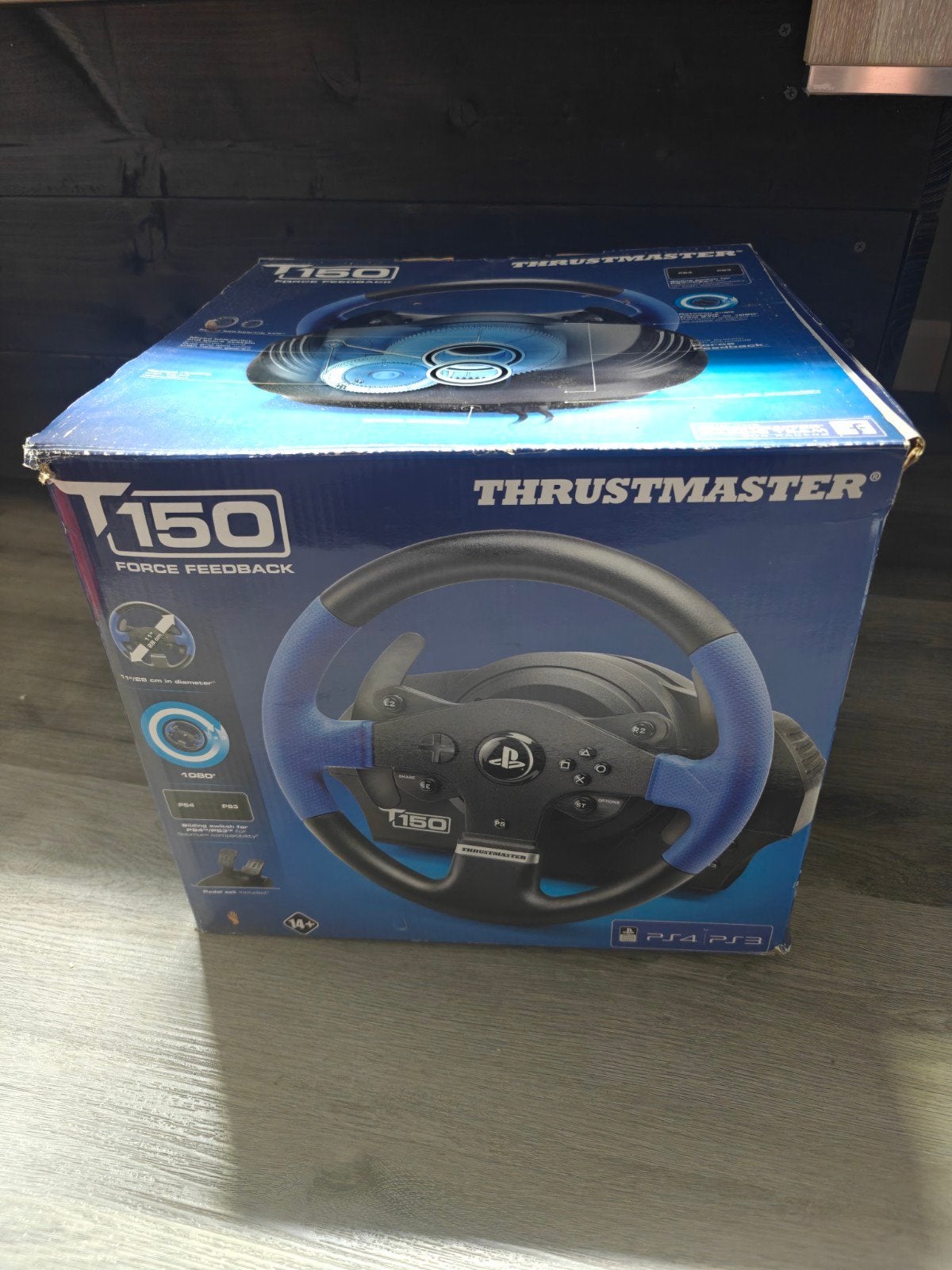 Thrustmaster T150 Force Feedback Stuur voor PlayStation, Spelcomputers en Games, Ophalen of Verzenden, Zo goed als nieuw, Stuur of Pedalen