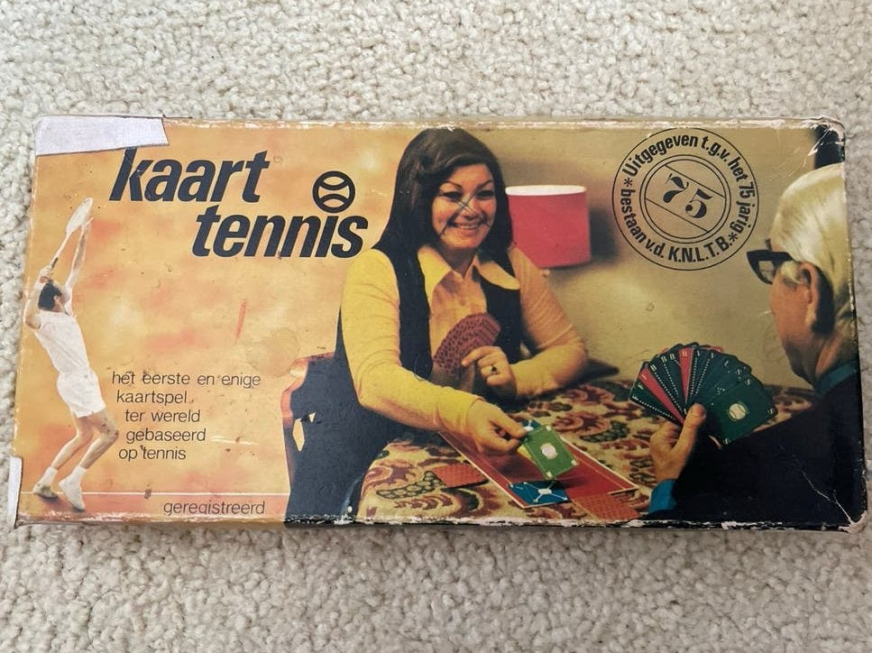 Kaarttennis vintage: Eerste en Enige Tennis Kaartspel, Een of twee spelers, Ophalen of Verzenden, Gebruikt