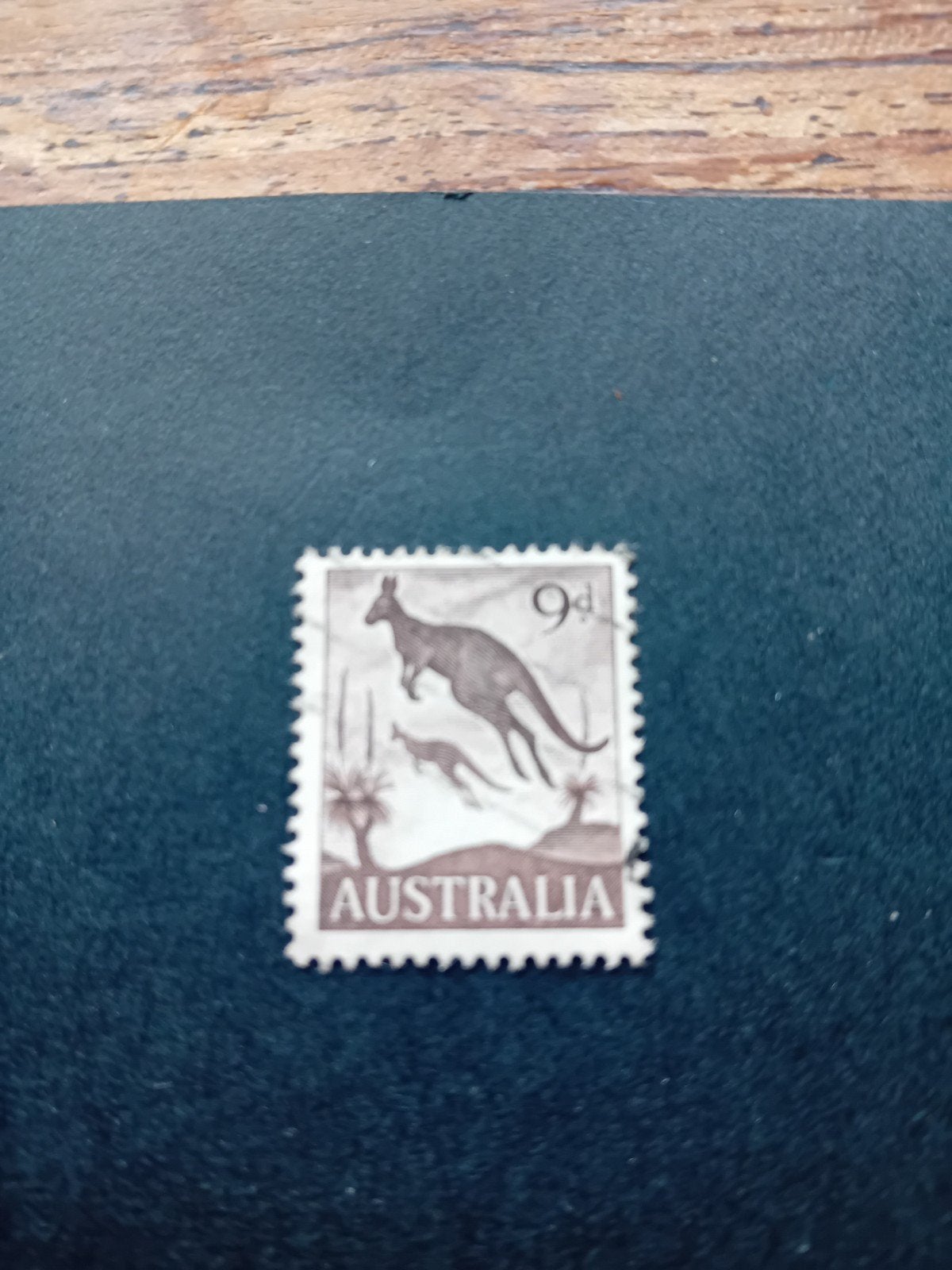 Australische postzegel met kangoeroe - 9d, Ophalen of Verzenden, Gestempeld