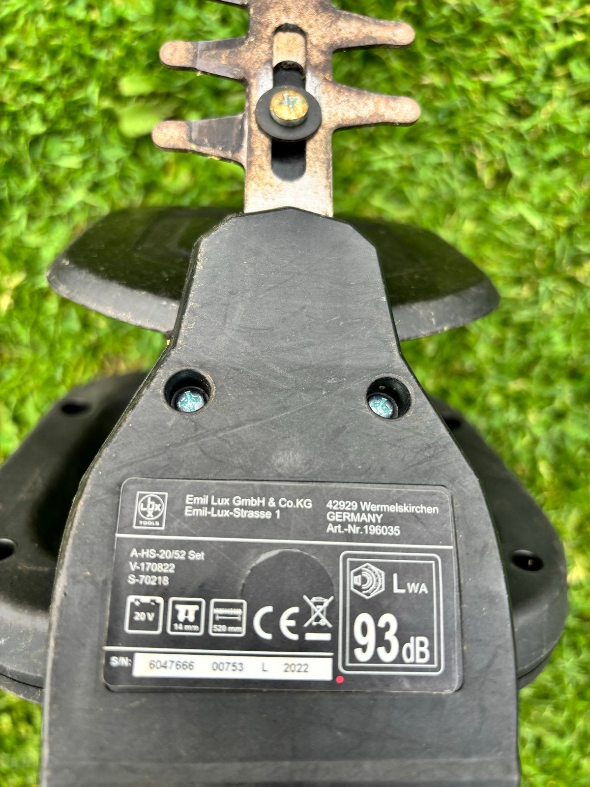 Lux-Tools Heggenschaar A-HS-20/52 Set met Accu en Lader, Ophalen, Gebruikt, Accu