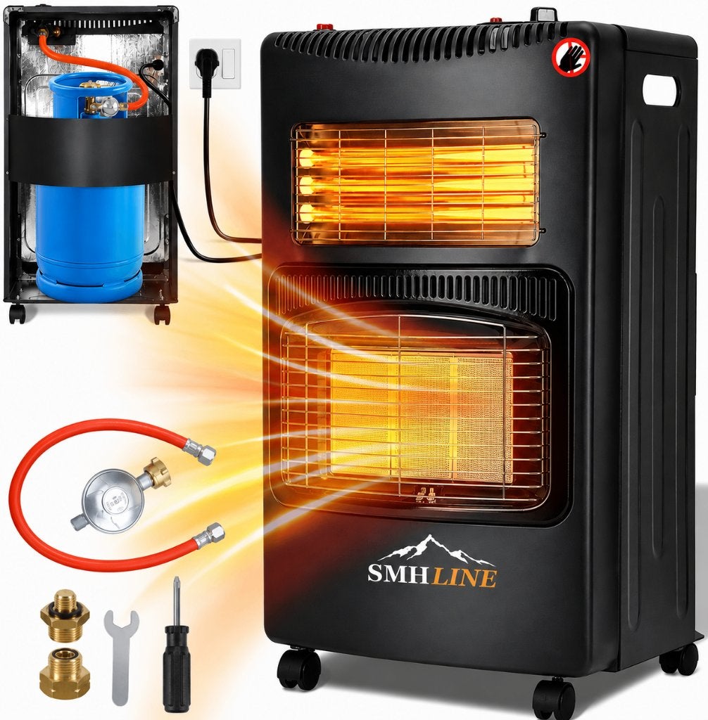 Mobiele Gaskachel 2-in-1 4200W  1200W Warmtestraler, Gas, Nieuw, Ophalen of Verzenden, Vrijstaand