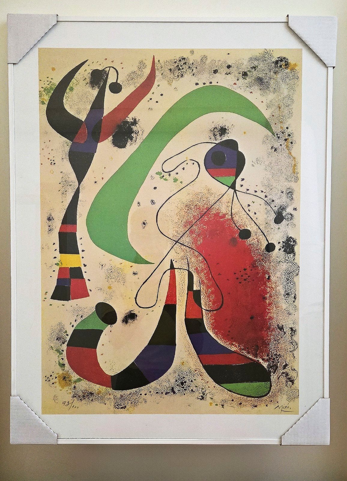 Foto van zeefdruk van Miro., Antiek en Kunst, Ophalen