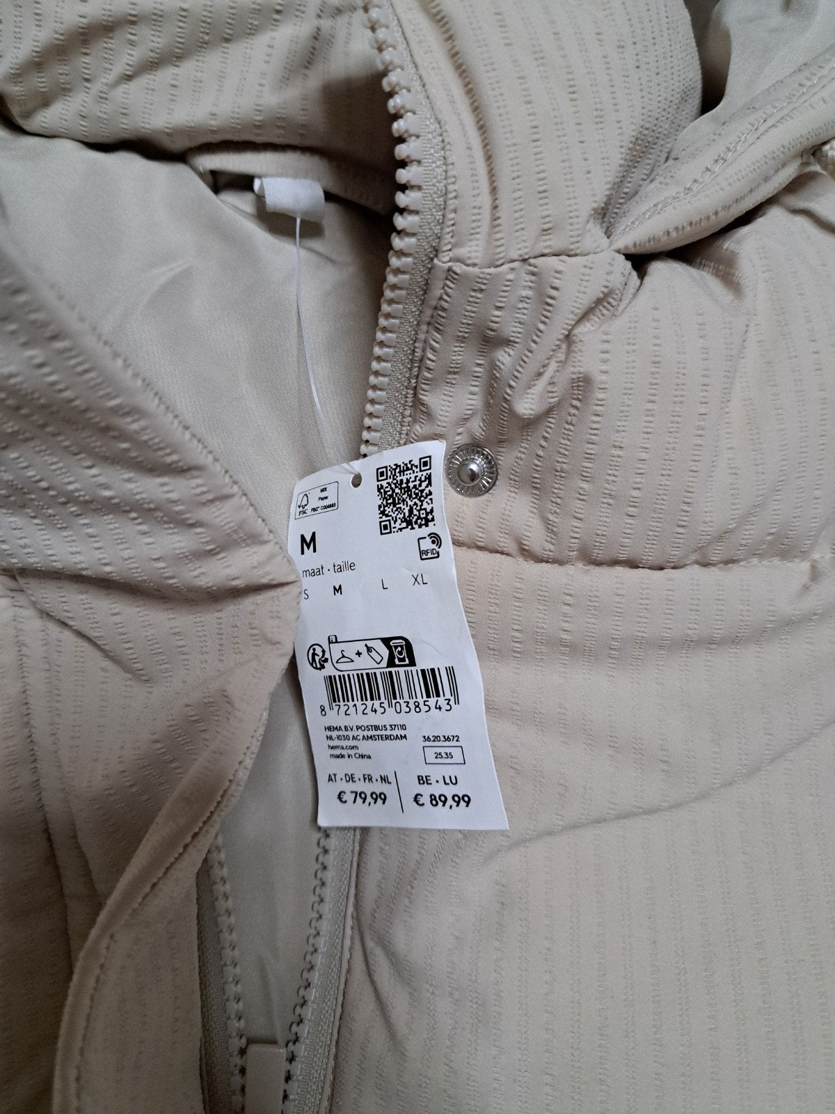 winterjas nieuw maat m, Kleding | Dames, Jassen | Winter, Ophalen, Nieuw, Maat 38/40 (M), Beige