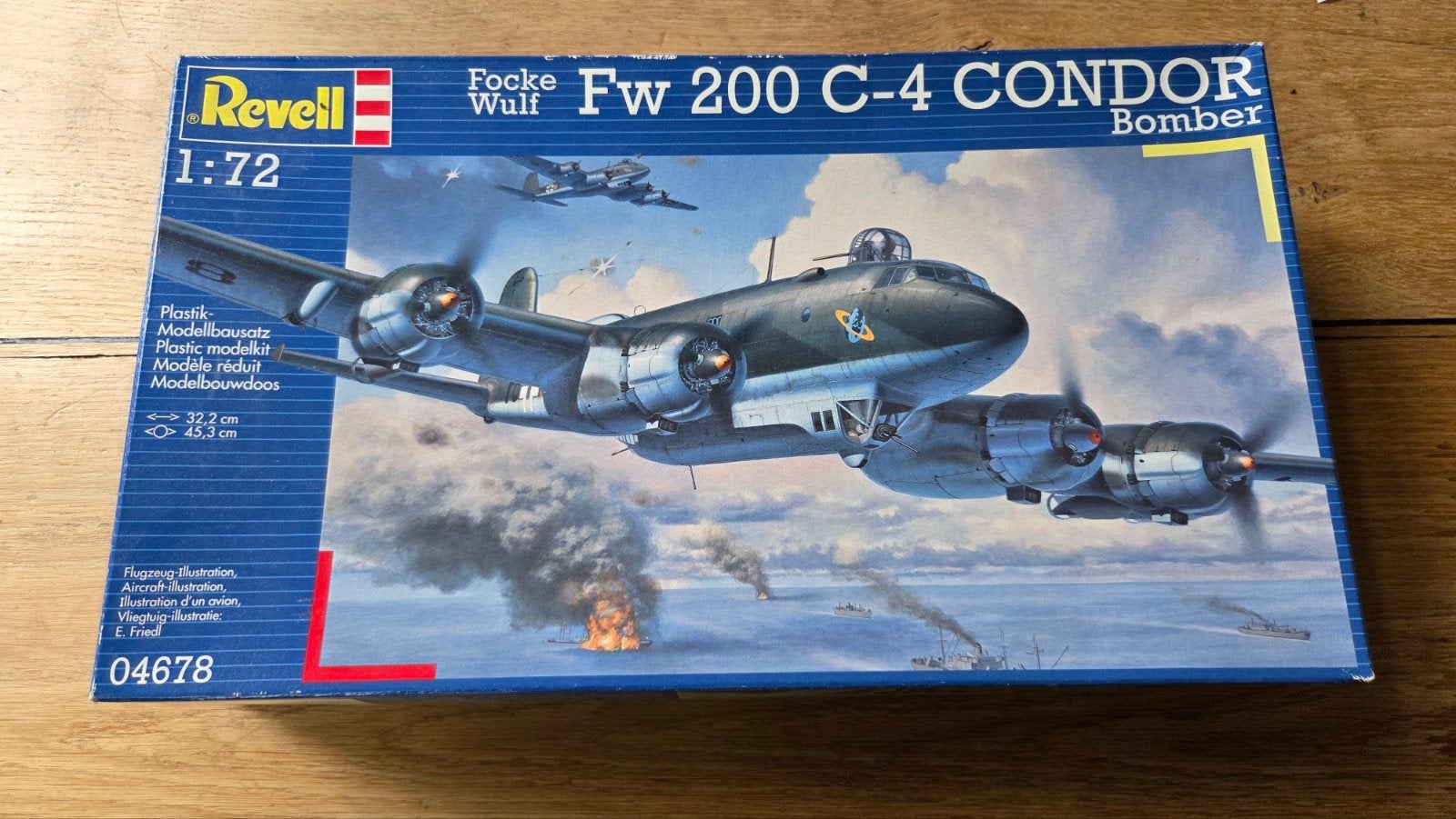 Vintage Revell 1:72 Focke Wulf leger vliegtuig model kit, 1:72 tot 1:144, Gebruikt, Revell, Ophalen of Verzenden