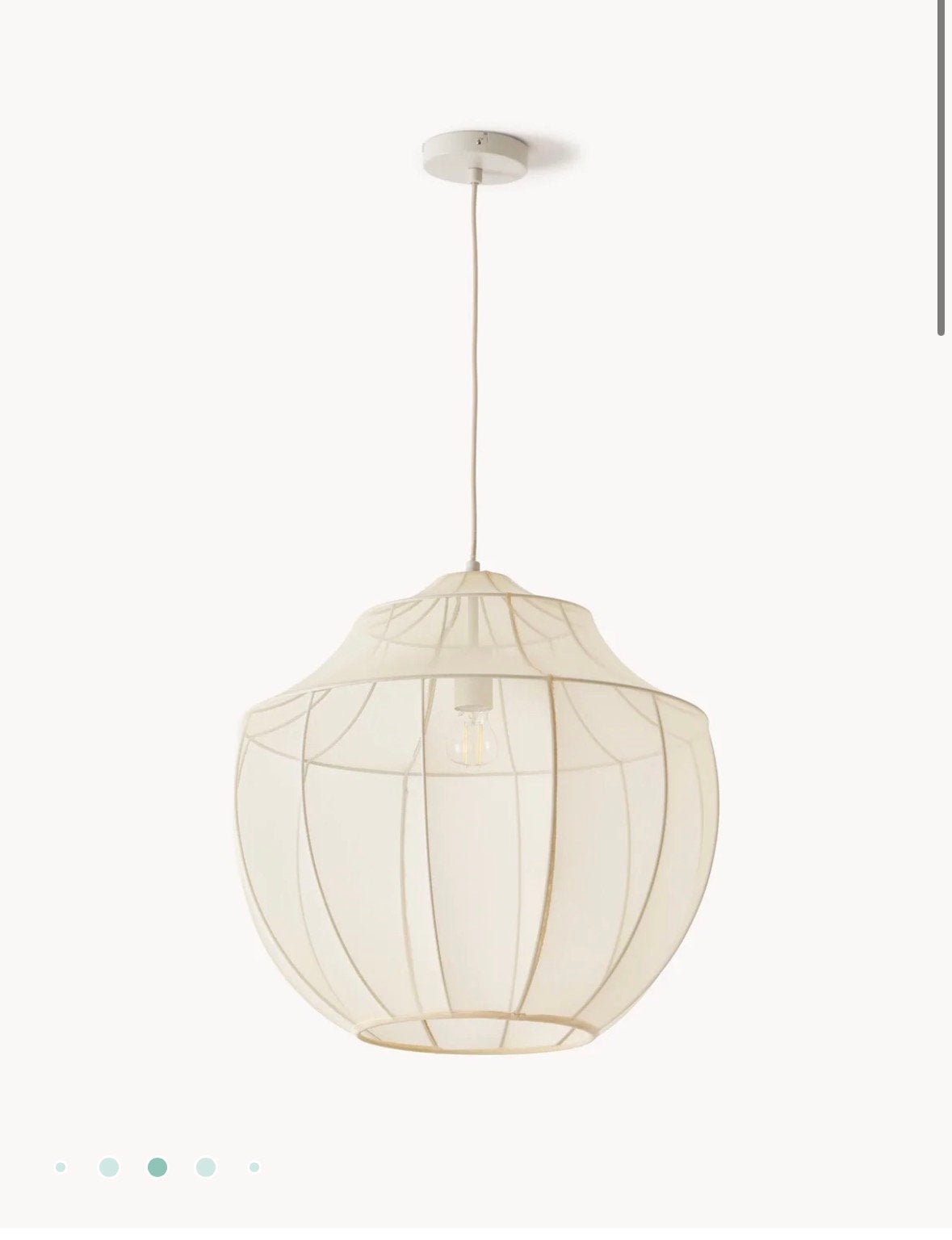 Hanglamp Beau van netstof Westwing collection, Ophalen of Verzenden, Zo goed als nieuw