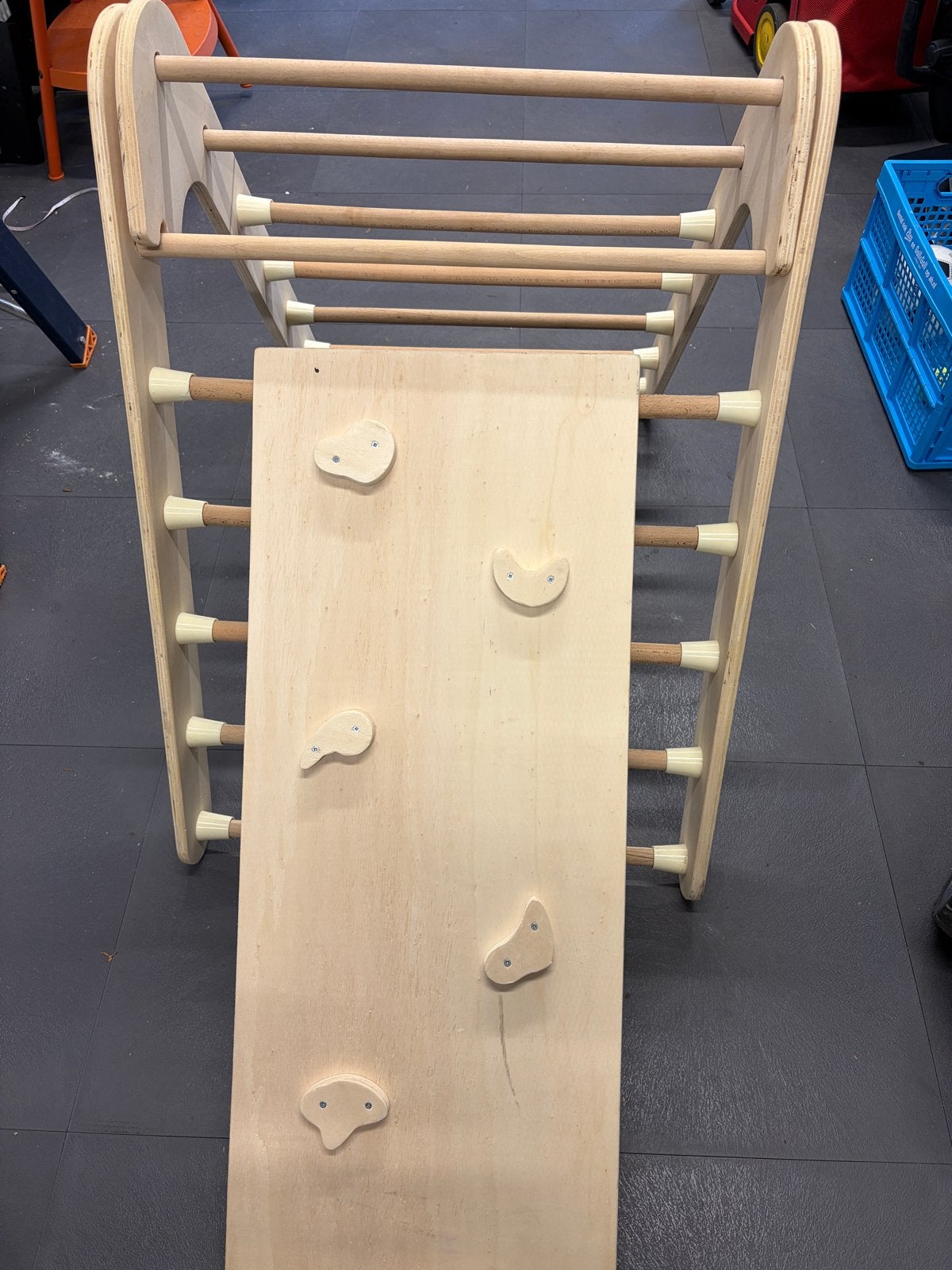 Inklapbaar Montessori Klimrek met Glijbaan/Klimwand, Ophalen, Gebruikt, Glijbaan