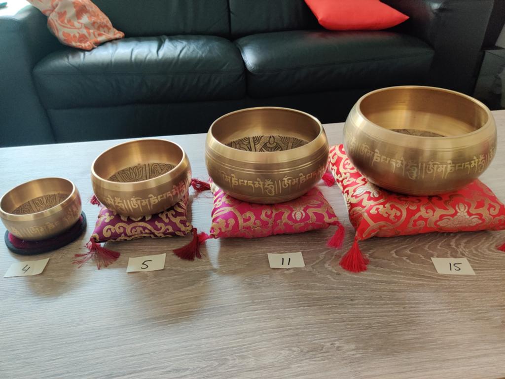 Mooie klankschalen met buddha gravering erin, Ophalen of Verzenden, Nieuw, Overige soorten