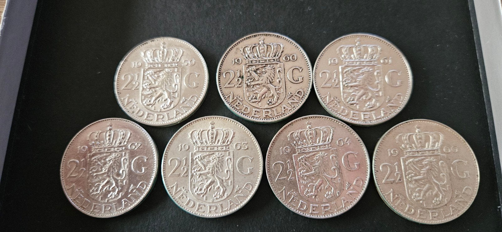 Zilveren rijksdaalders Juliana compleet, Koningin Juliana, Setje, Zilver, Ophalen of Verzenden