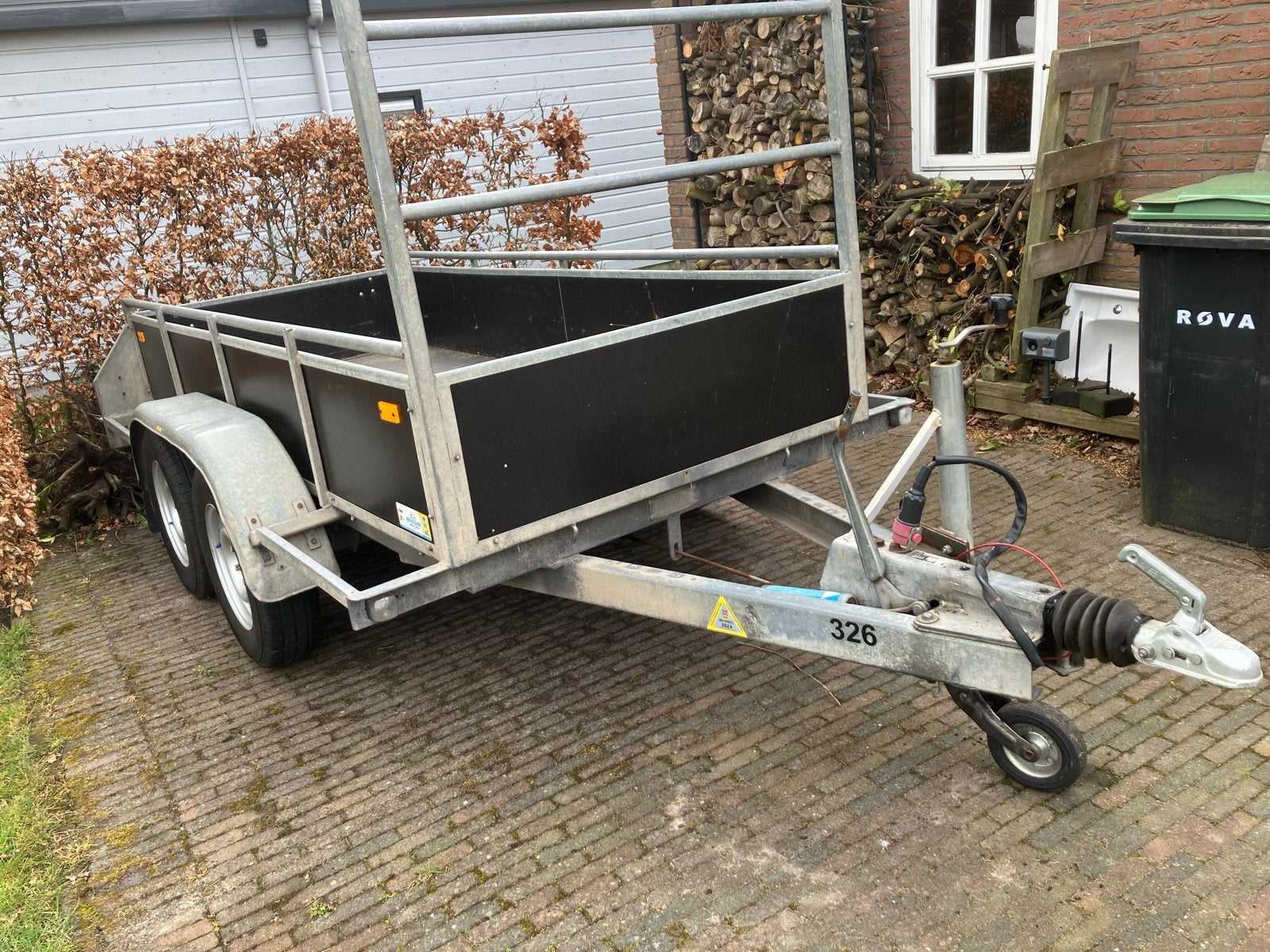Nette tandemas aanhanger - 2000 kg, Ophalen