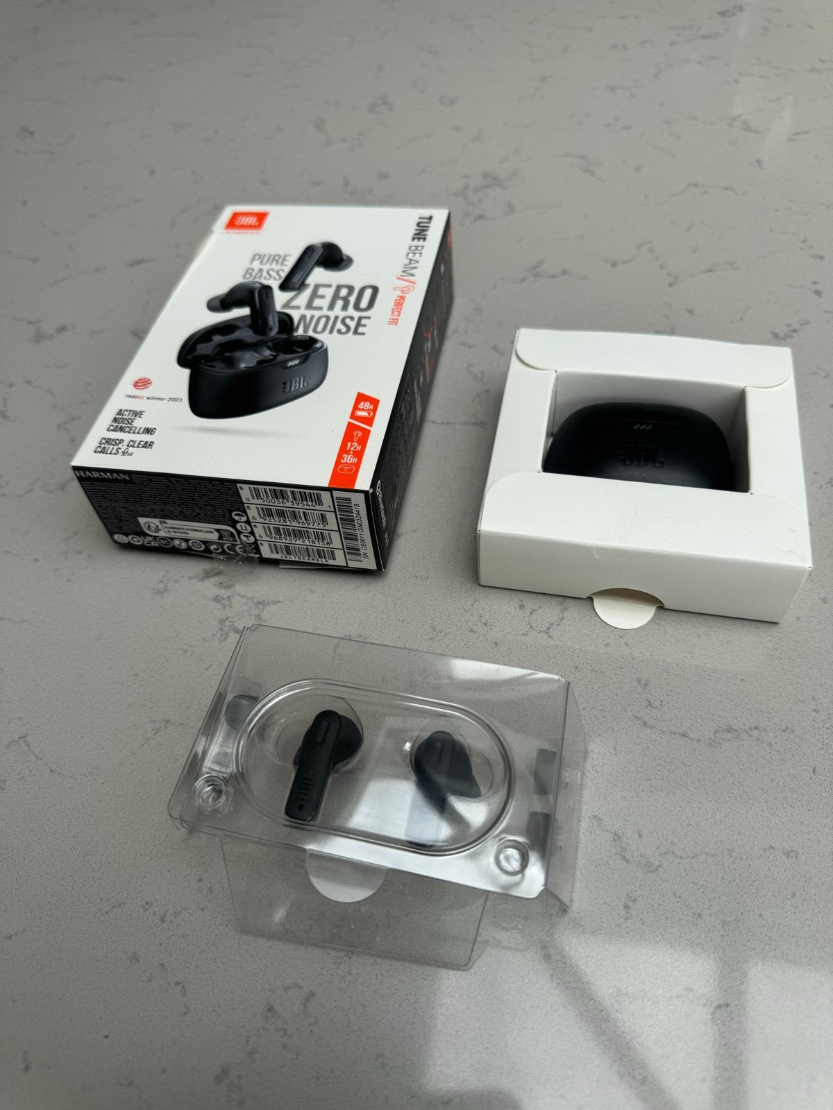 Nieuw JBL Tune Beam TWS koptelefoon - Zwart