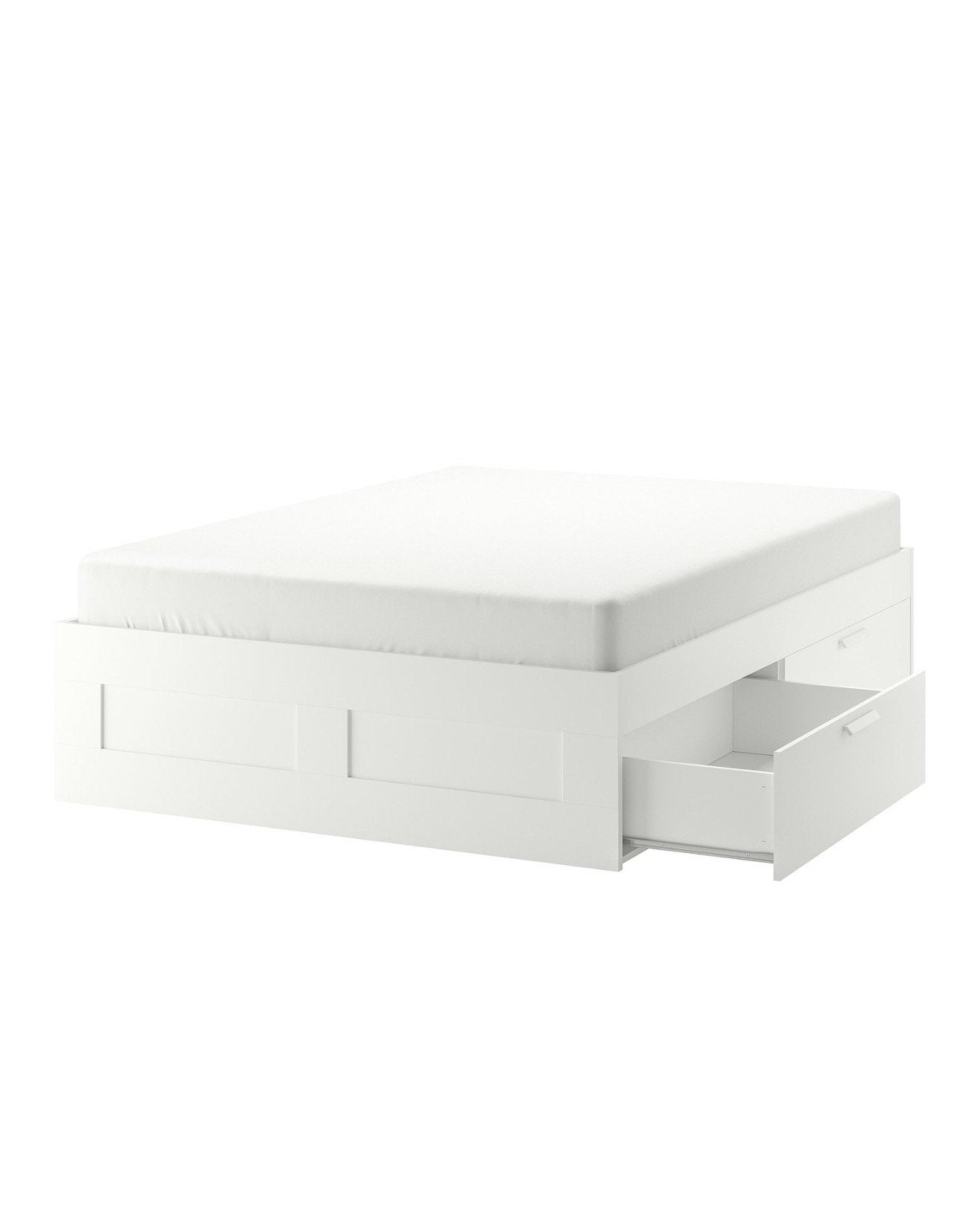 IKEA BRIMNES bed incl lattenbodem, Huis en Inrichting, Slaapkamer | Bedden, Ophalen, Gebruikt, Wit, Tweepersoons