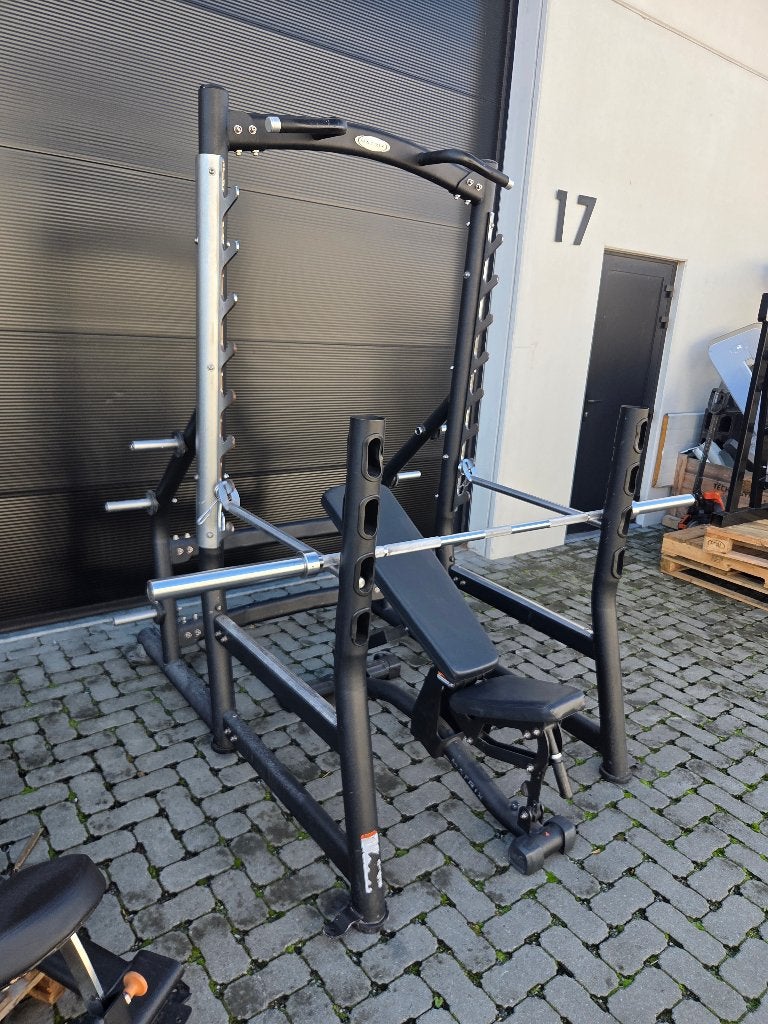 Matrix Magnum Squat Rack met Bankje en Barbell, Ophalen, Gebruikt, Armen, Overige typen