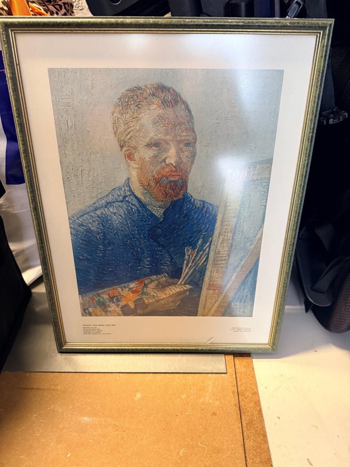 Ingelijste reproductie Zelfportret Van Gogh, Ophalen, Portret of Personen, Klassiek, Print