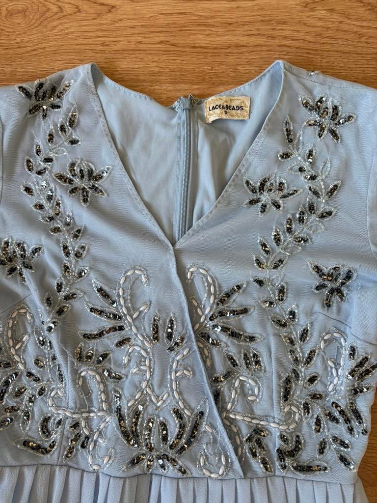 Avondjurk abiye, Kleding | Dames, Jurken, Ophalen of Verzenden, Zo goed als nieuw, Onder de knie