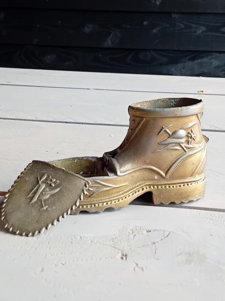 Vintage messing schoen asbak of sierobject, Antiek en Kunst, Ophalen