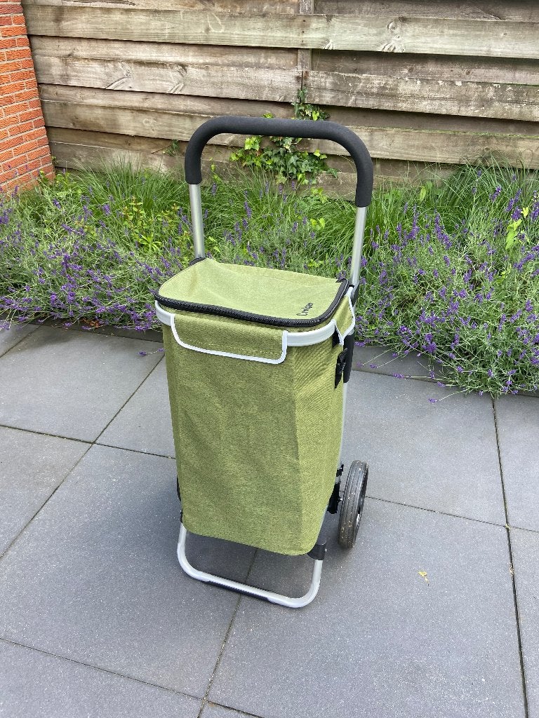 Boodschappen trolley anwb, Ophalen, Zo goed als nieuw, Groen, Wieltjes