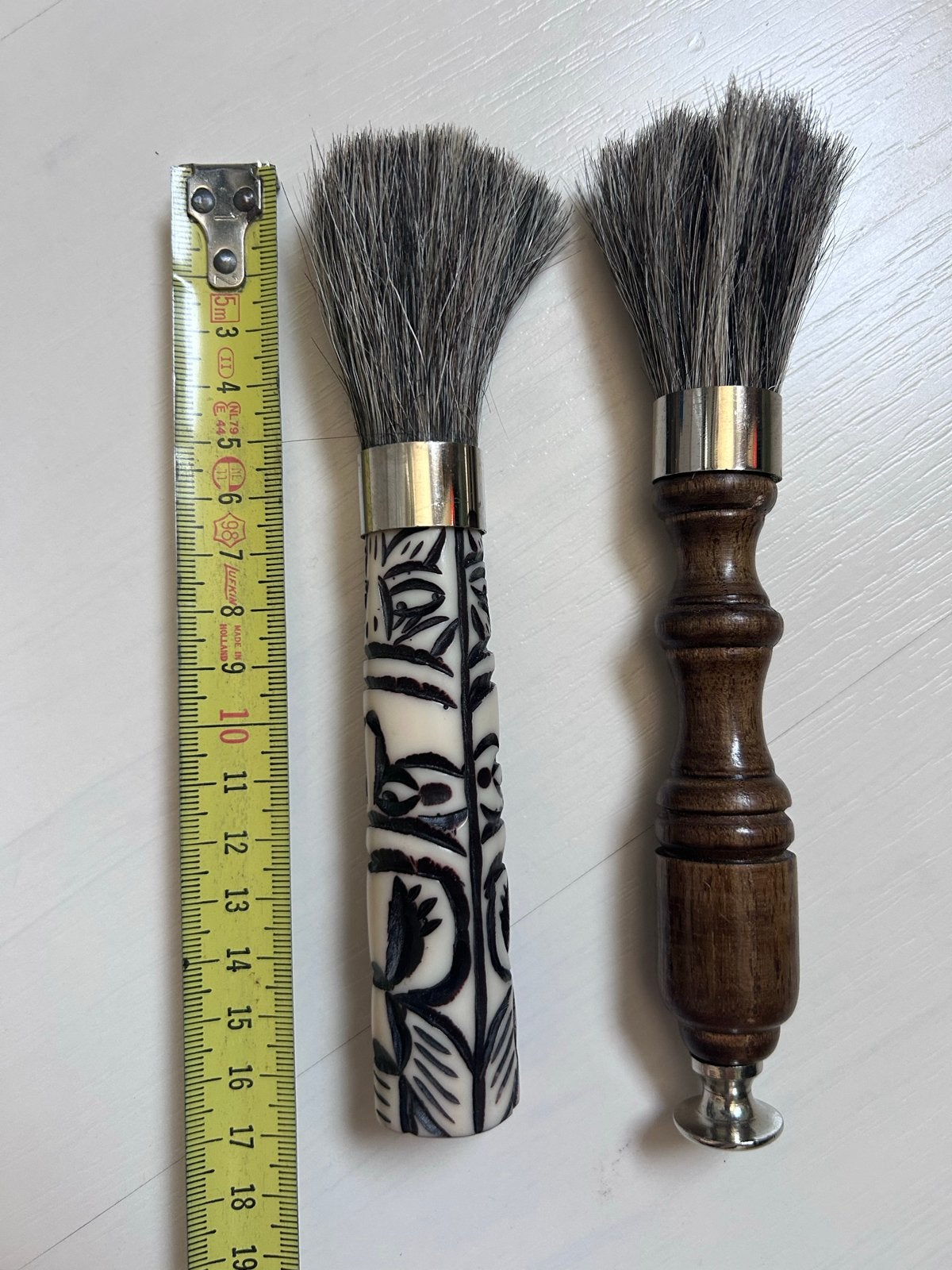Vintage scheerkwasten scheren kwast uniek en decoratief, Ophalen of Verzenden
