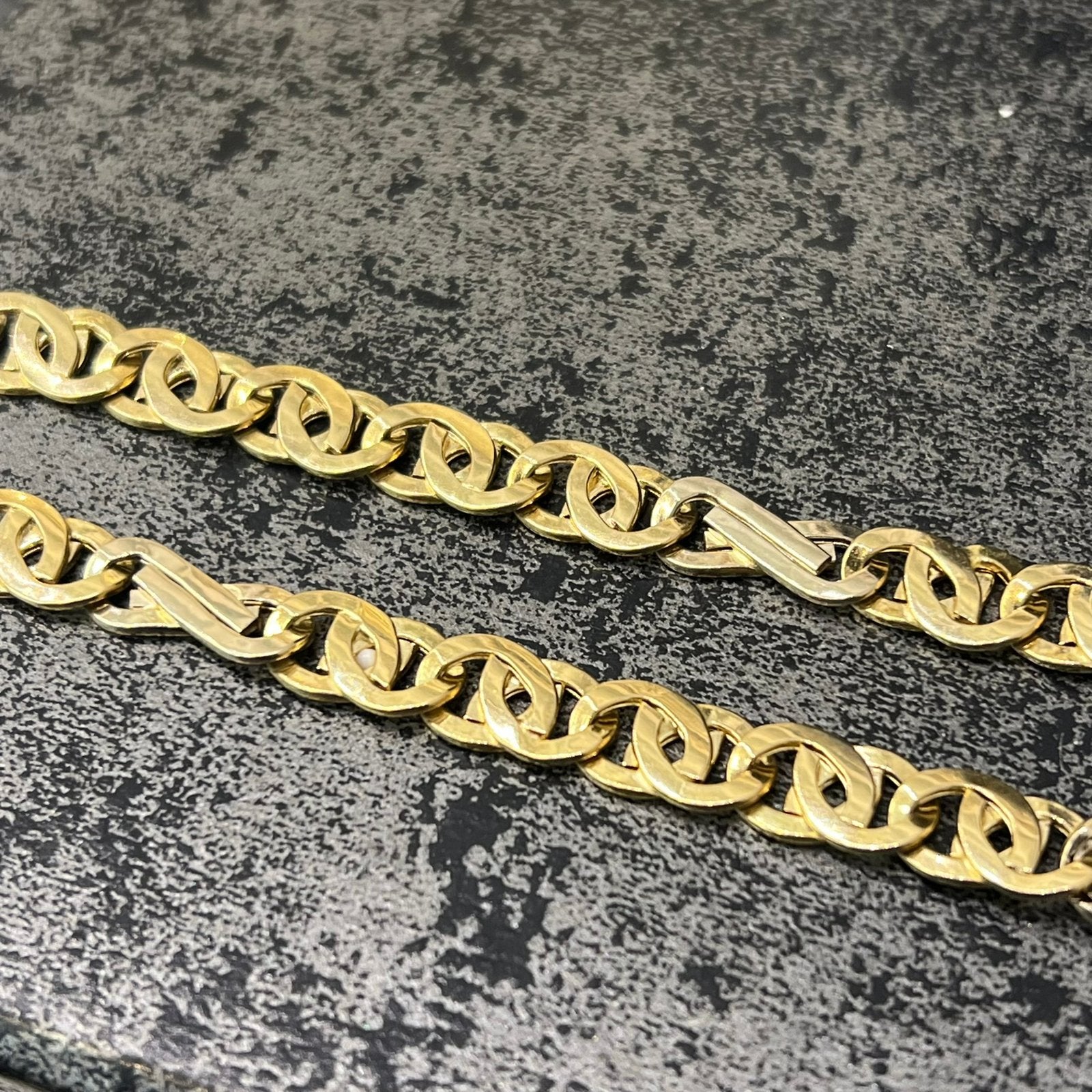 18k gouden ketting valkenoog schakel 18 karaat goud, Ophalen of Verzenden, Nieuw, Goud