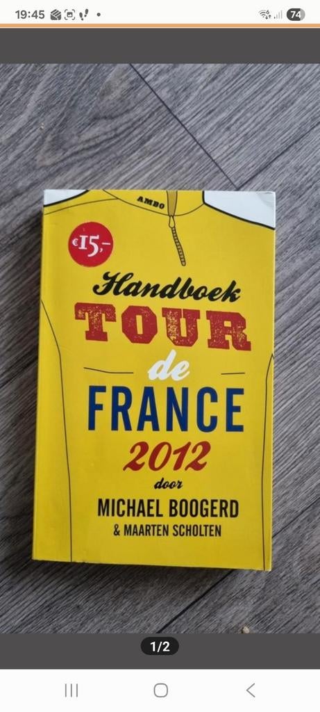 Handboek Tour de France 2012 door Michael Boogerd, Ophalen of Verzenden, Gelezen, Michael boogert, Lopen en Fietsen