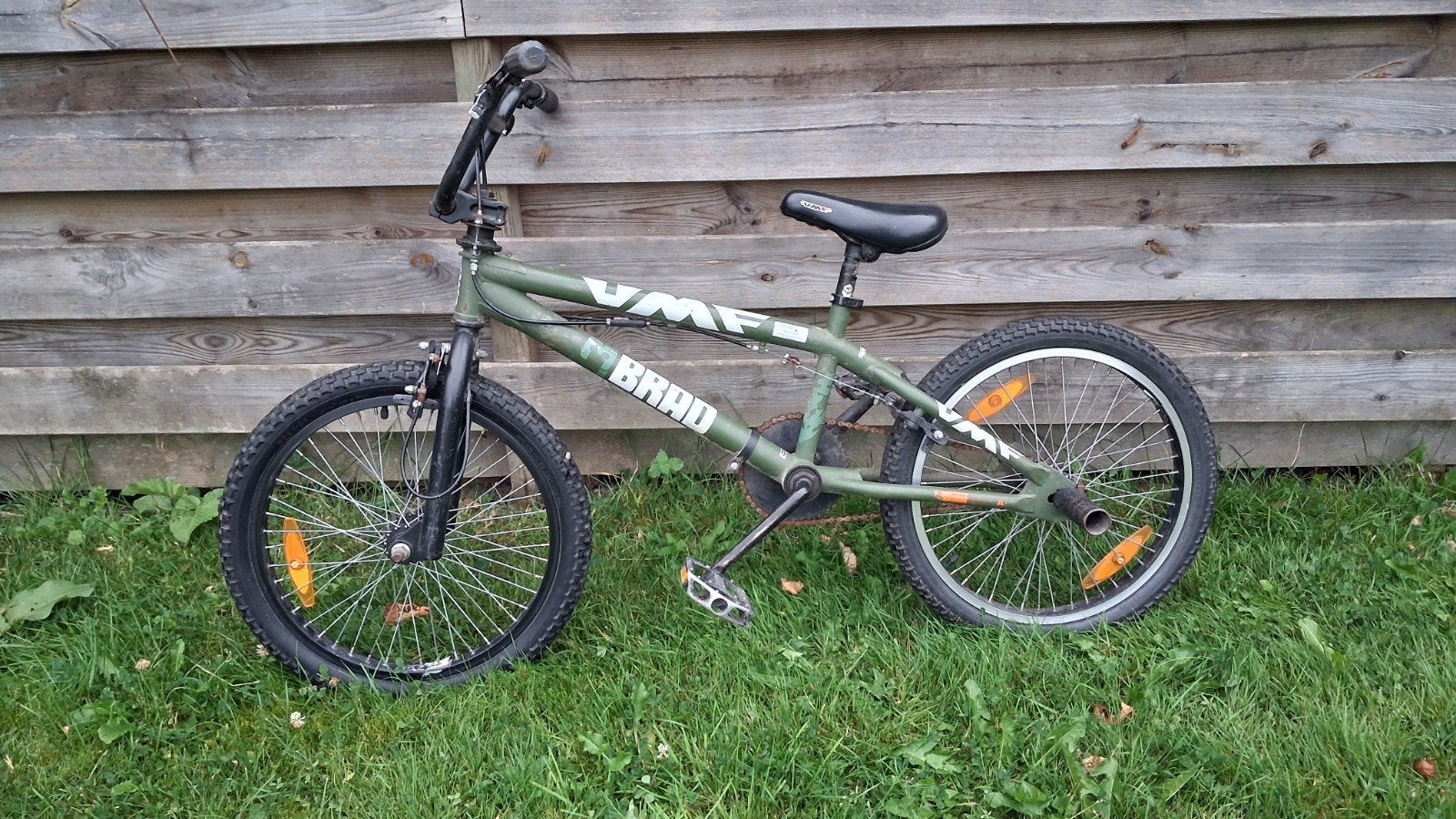 BMX fiets - Groen, 20 inch wielen, met voetsteunen, Fietsen en Brommers, Fietsen | Crossfietsen en BMX, Ophalen, Staal, Velgrem