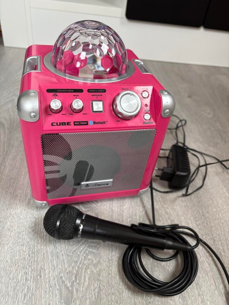 iDance Cube BC100 Karaoke Machine met Microfoon, Audio, Tv en Foto, Karaoke-apparatuur, Gebruikt, Overige typen, Ophalen