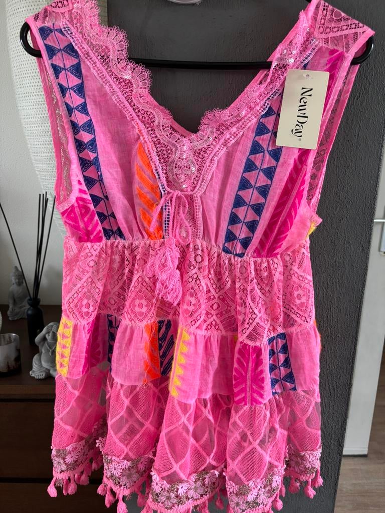 Leuk en zomers tuniek, Kleding | Dames, Blouses en Tunieken, Ophalen, Zo goed als nieuw, Maat 42/44 (L), Overige kleuren