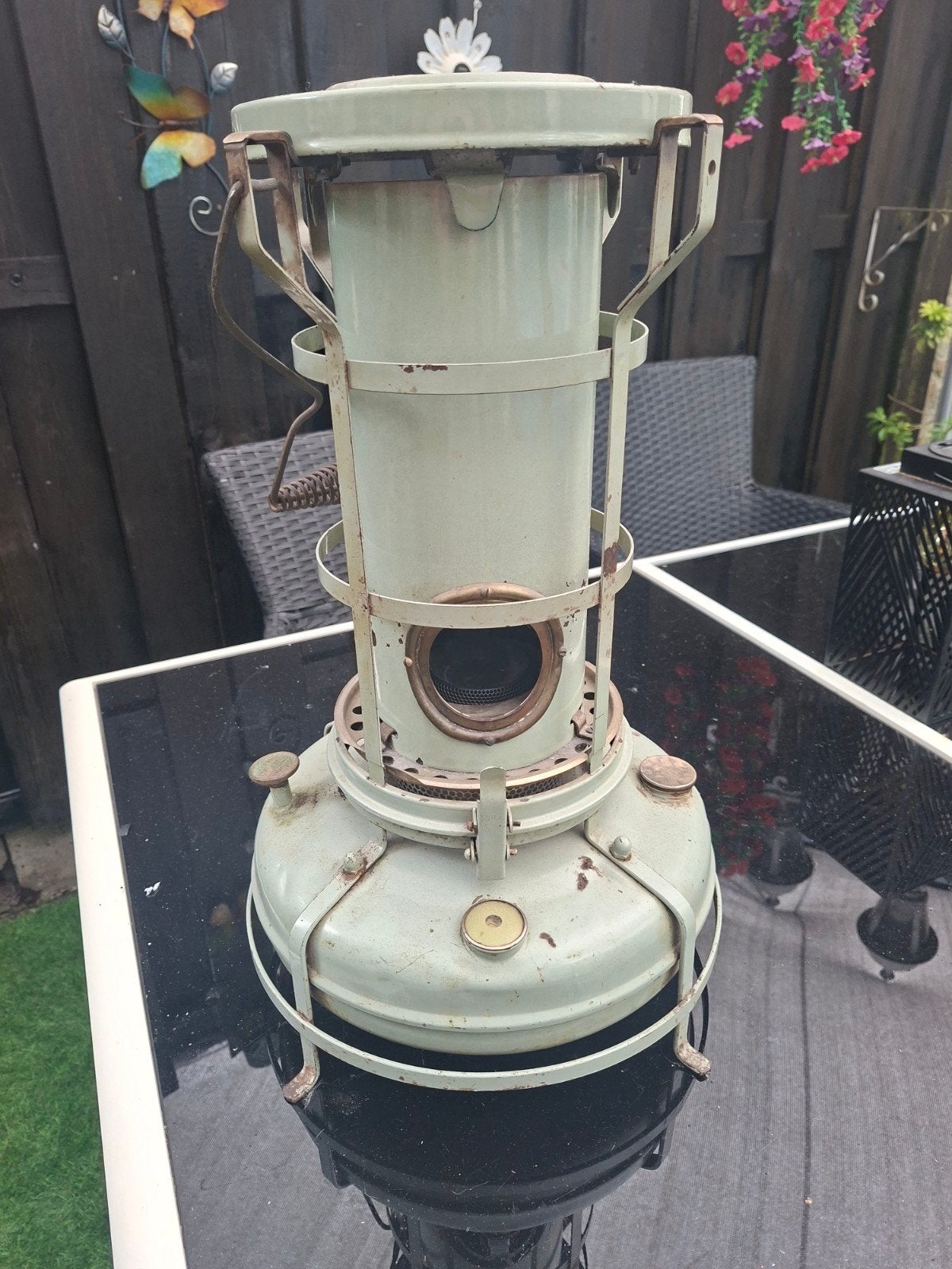 Vintage Aladdin Blue Flame petroleumkachel, Ophalen of Verzenden