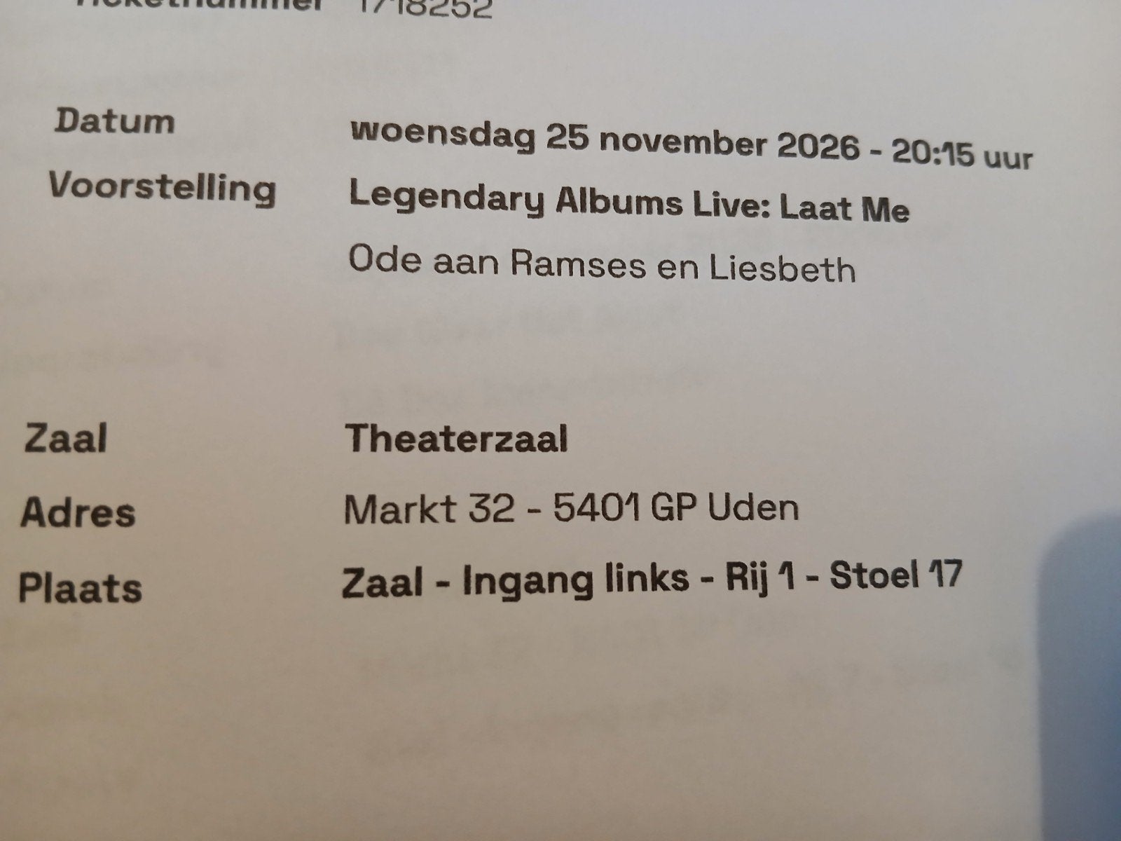 Laat me eerbetoon Ramses, Tickets en Kaartjes