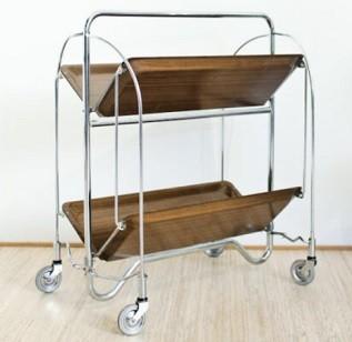 Leuke Vintage serveerwagen / trolley van Bremshey Gerlinol, Metaal of Aluminium, Vintage, Ophalen of Verzenden, Zo goed als nieuw