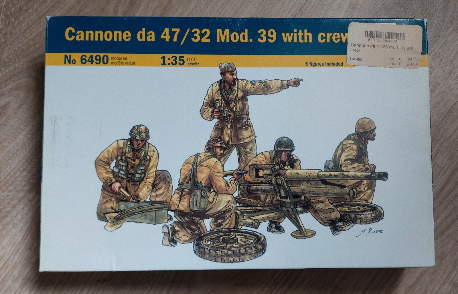 Italeri 6490 Cannone da 47/32 Mod.39 with crew, Hobby en Vrije tijd, Ophalen of Verzenden, Zo goed als nieuw, 1:35 tot 1:50, Figuur of Figuren