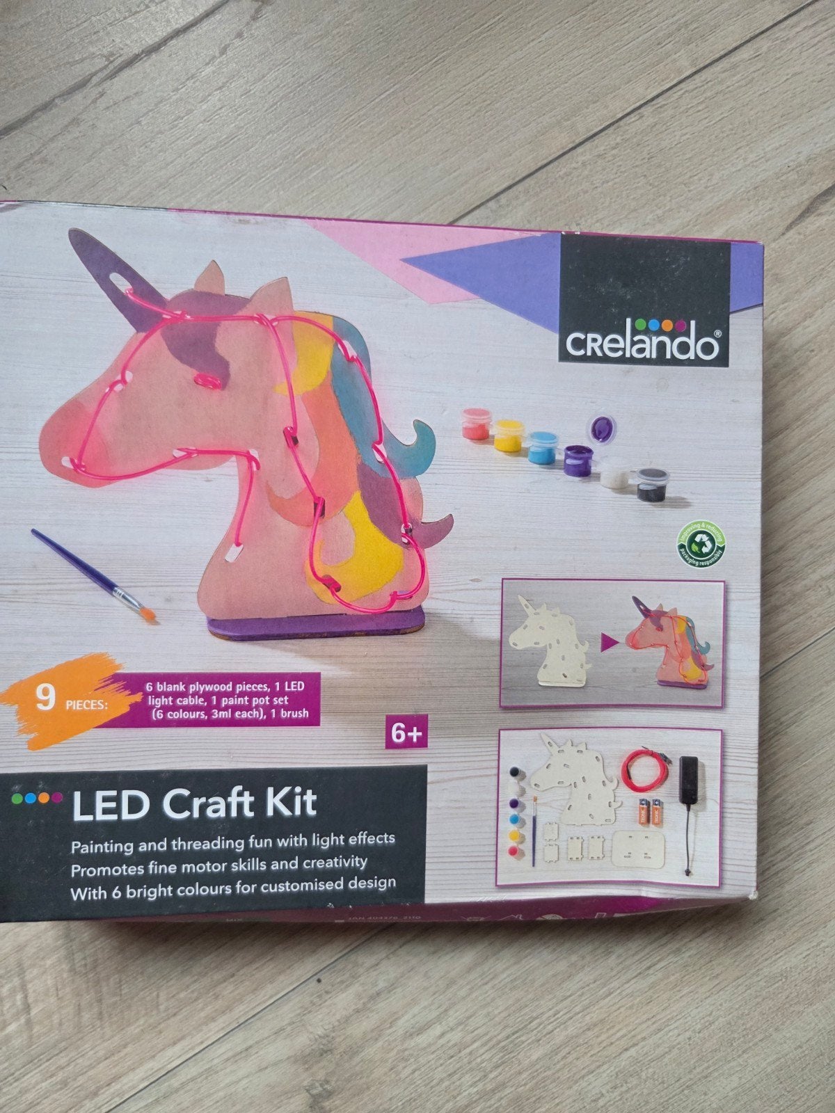 Nieuw Crelano LED Knutselset Eenhoorn, Ophalen, Fantasie, Nieuw, Meerkleurig