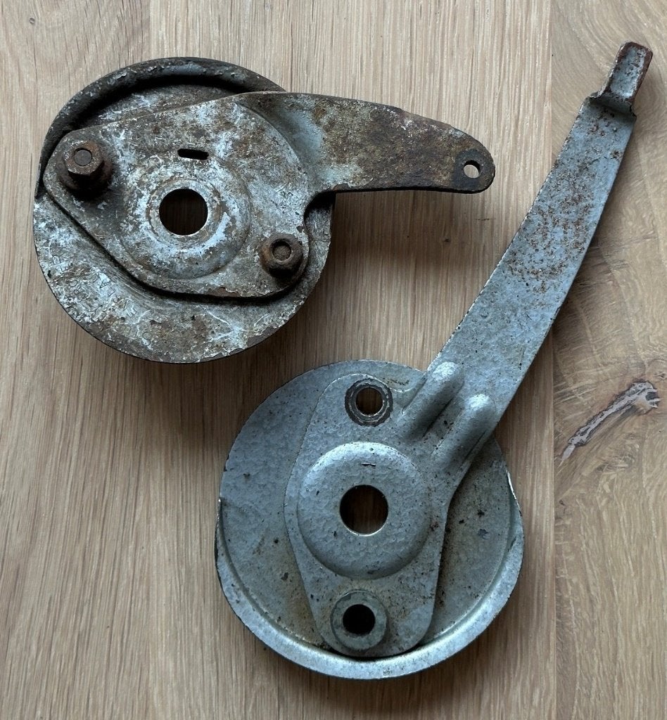 Sturmey Archer losse trommelremplaten, voor-achter, gebruikt, Remmen, Gebruikt, Staal, Ophalen of Verzenden