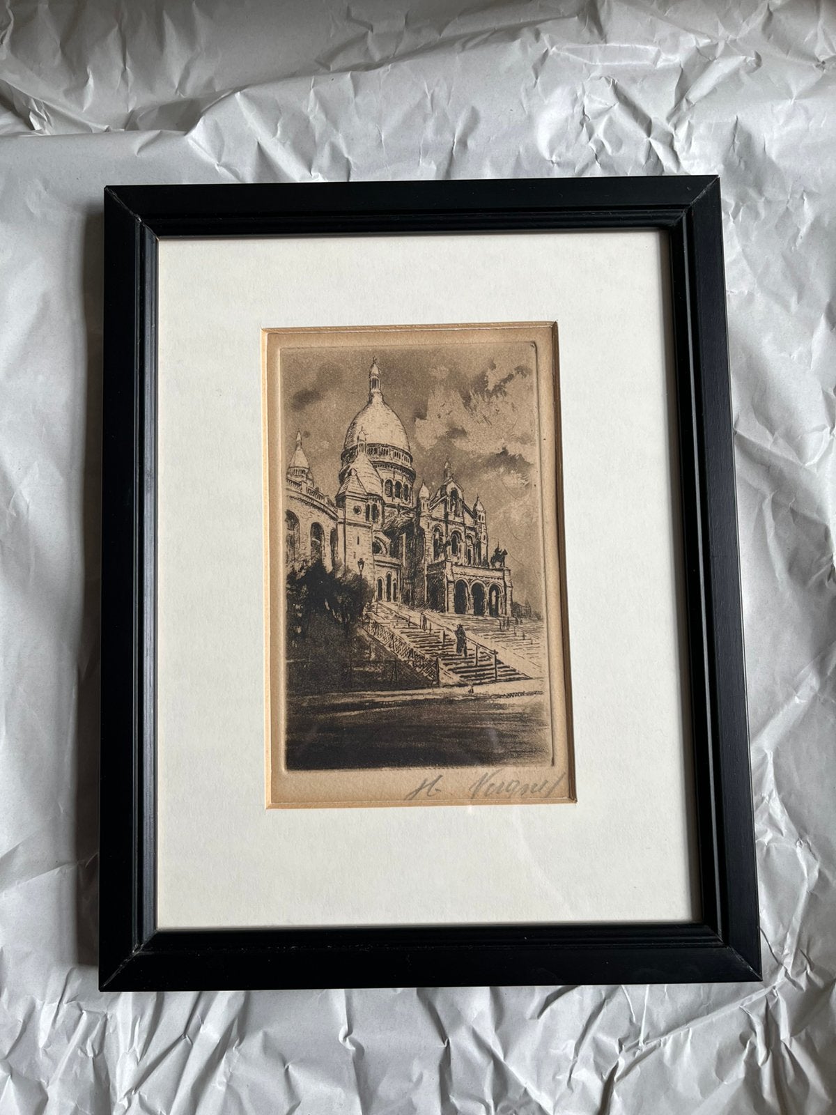 Ets van de Sacré-Coeur, Antiek en Kunst, Ophalen of Verzenden, Ets