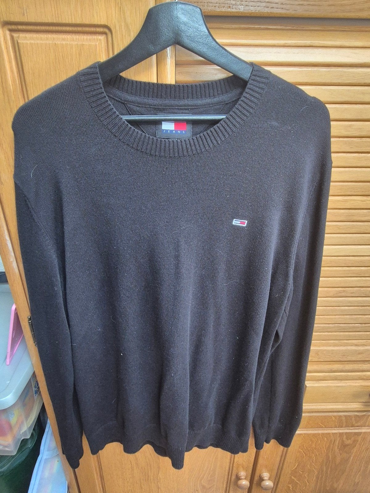 Tommy Jeans trui heren XL zwart 100% katoen, Kleding | Heren, Truien en Vesten, Zwart, Maat 56/58 (XL), Ophalen of Verzenden, Tommy Jeans