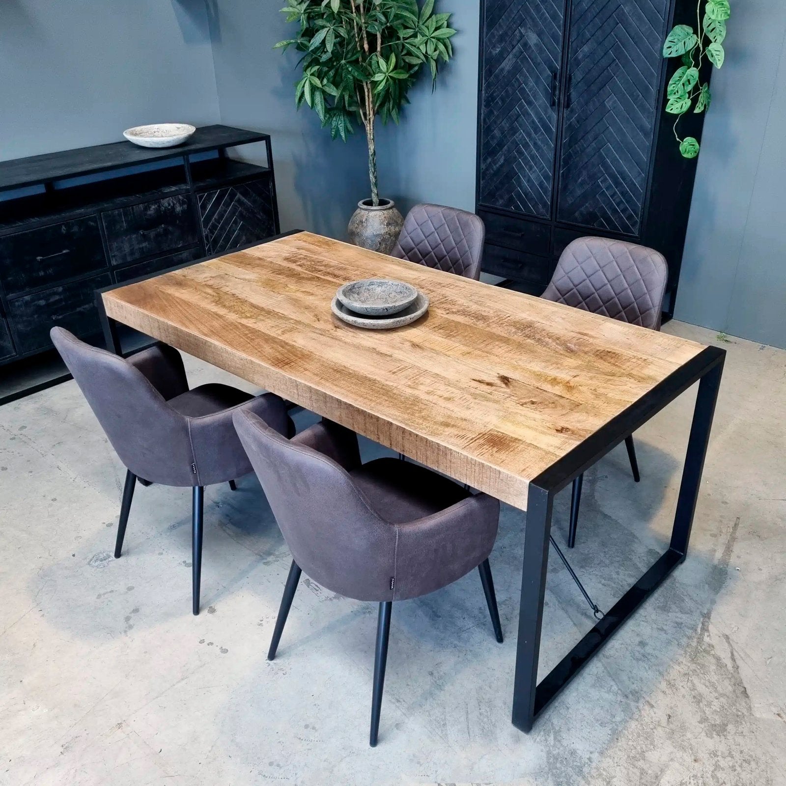 Koop eettafel mangohout of ruil ronde eettafel mango, Huis en Inrichting, Tafels | Eettafels, Ophalen, 50 tot 100 cm, Zo goed als nieuw
