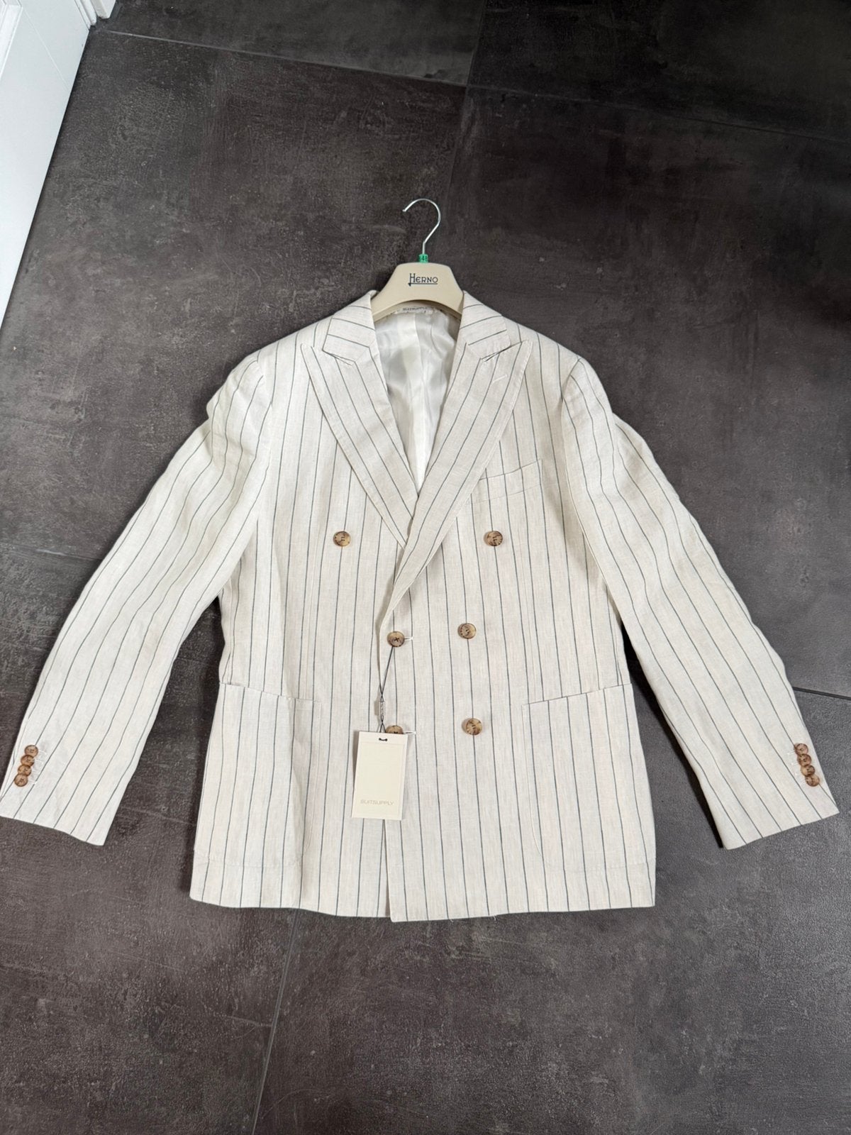 Suitsupply double breasted blazer maat 52 | Nieuw, Verzenden, Nieuw, Maat 52/54 (L), Beige