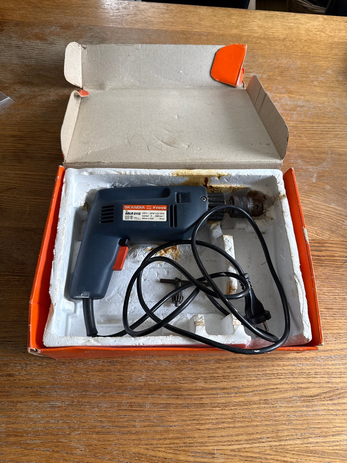 Vintage Skandia Kress SBLR 2112 Klopboormachine 520W, Boormachine, Gebruikt, Ophalen of Verzenden, Klopboormechanisme
