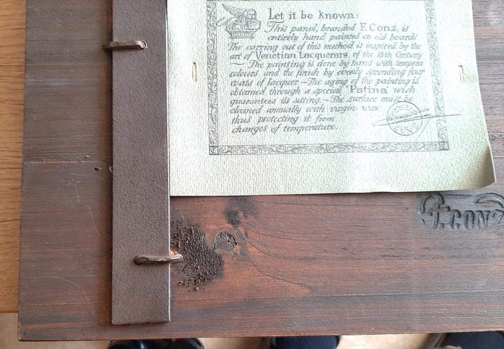 Schilderij Met Schip Op Hout, Verzenden