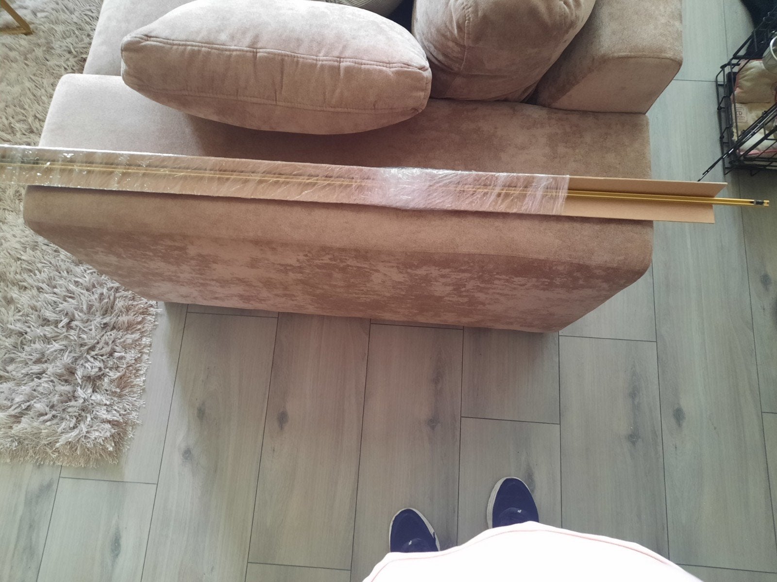Goudkleurige gordijn roede, Ophalen, Nieuw, 100 tot 150 cm, 200 cm of meer