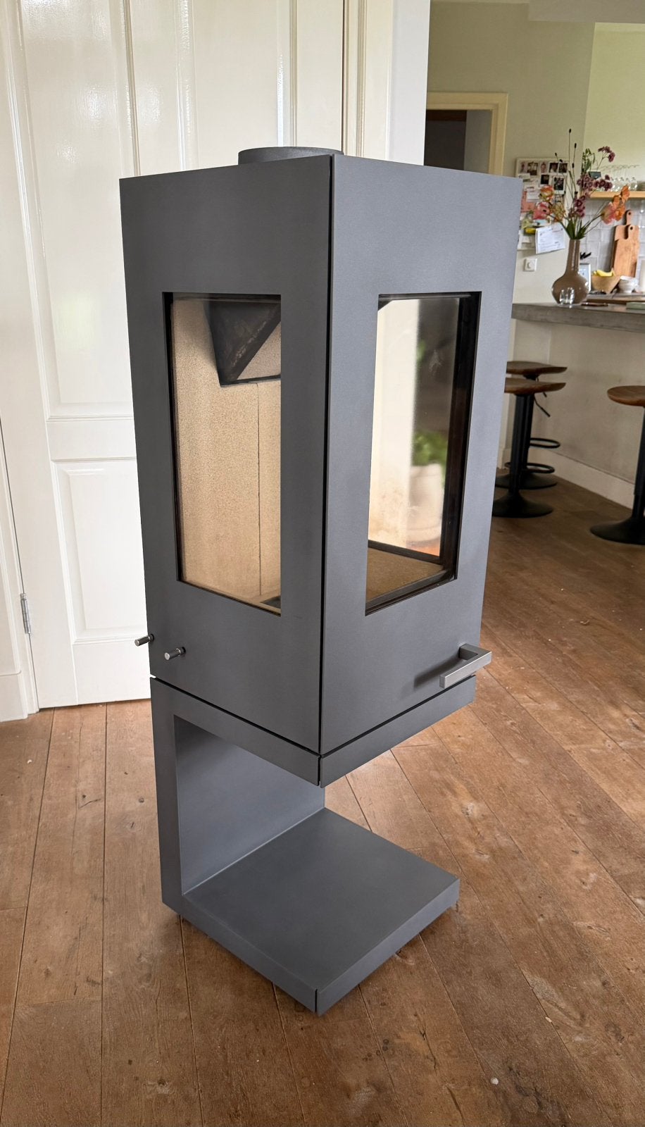 Skantherm Pico 6kW Moderne Houtkachel Vrijstaand, Houtkachel, Ophalen of Verzenden, Zo goed als nieuw, Vrijstaand