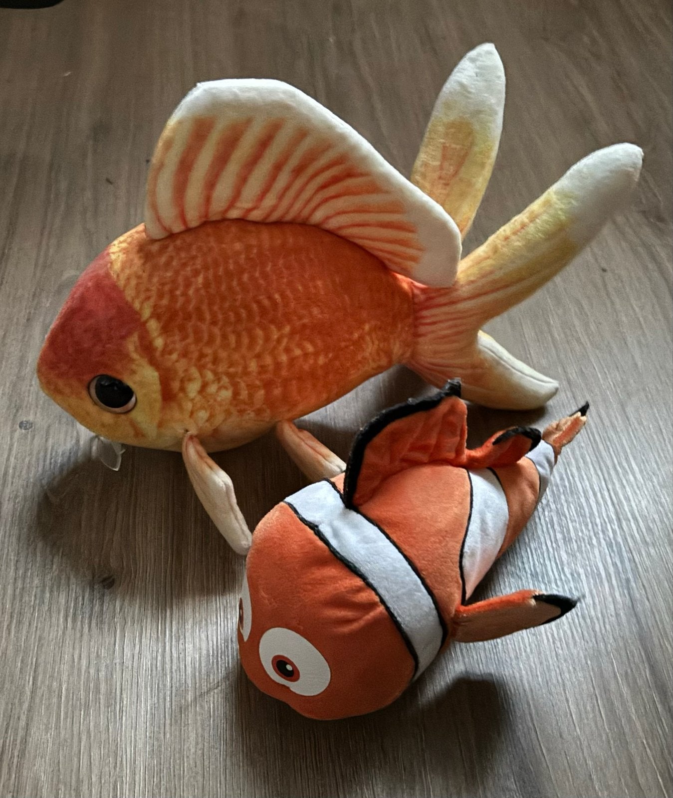 Nemo en goudvis knuffels, Oranje, Disney, Overige typen, Ophalen of Verzenden