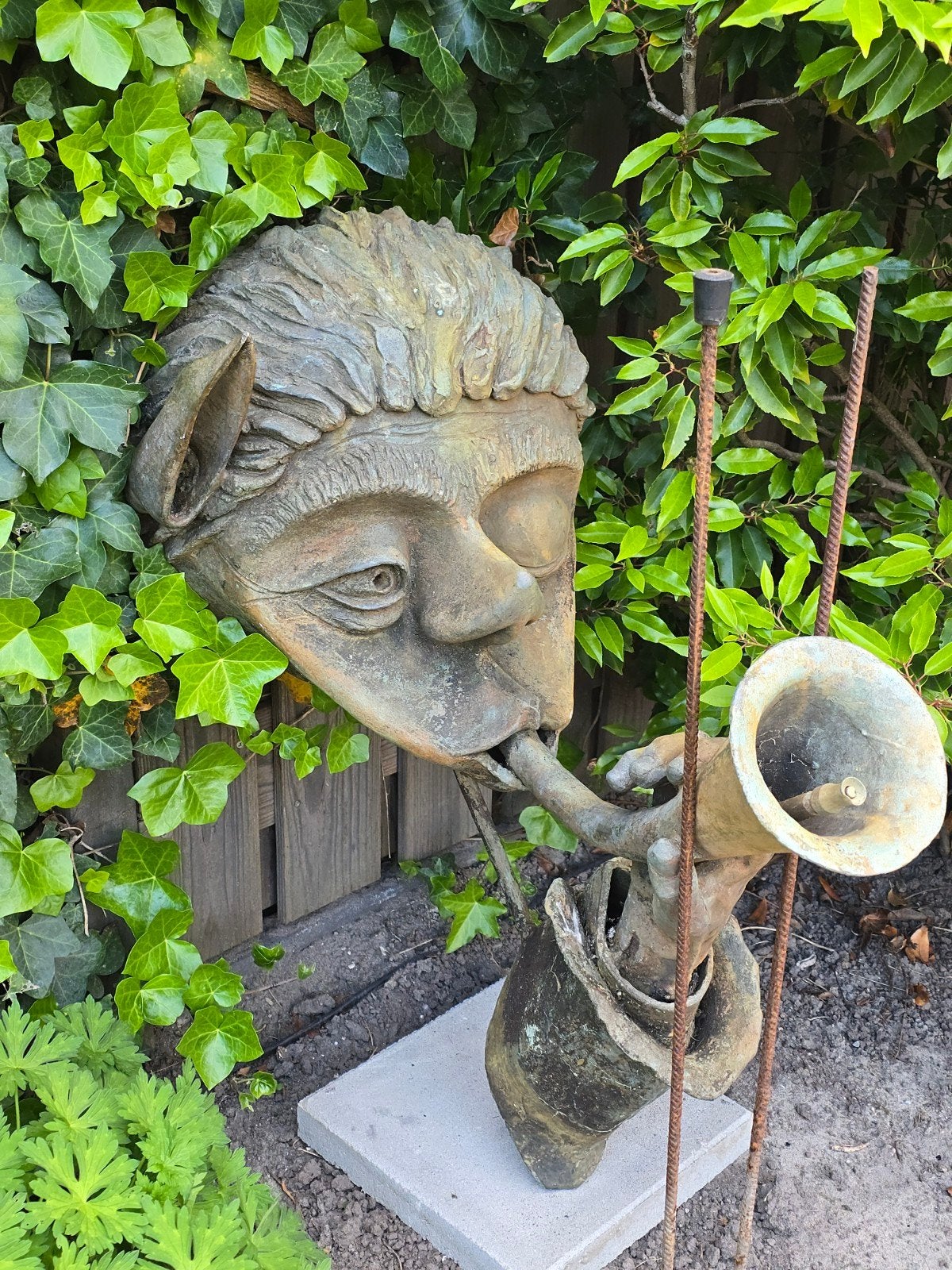 zeer zeldzame, grote antieke bronzen muurfontein €1739, Ophalen, Zo goed als nieuw, Overige materialen